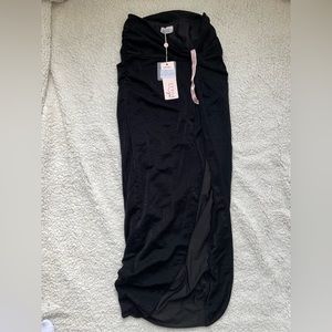 Oh Polly Drape Front Maxi Skirt